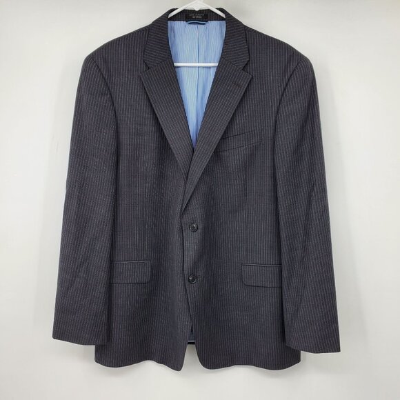Tommy Hilfiger Striped Men's 2 Button Blazer Suit Jacket - Picture 1 of 11